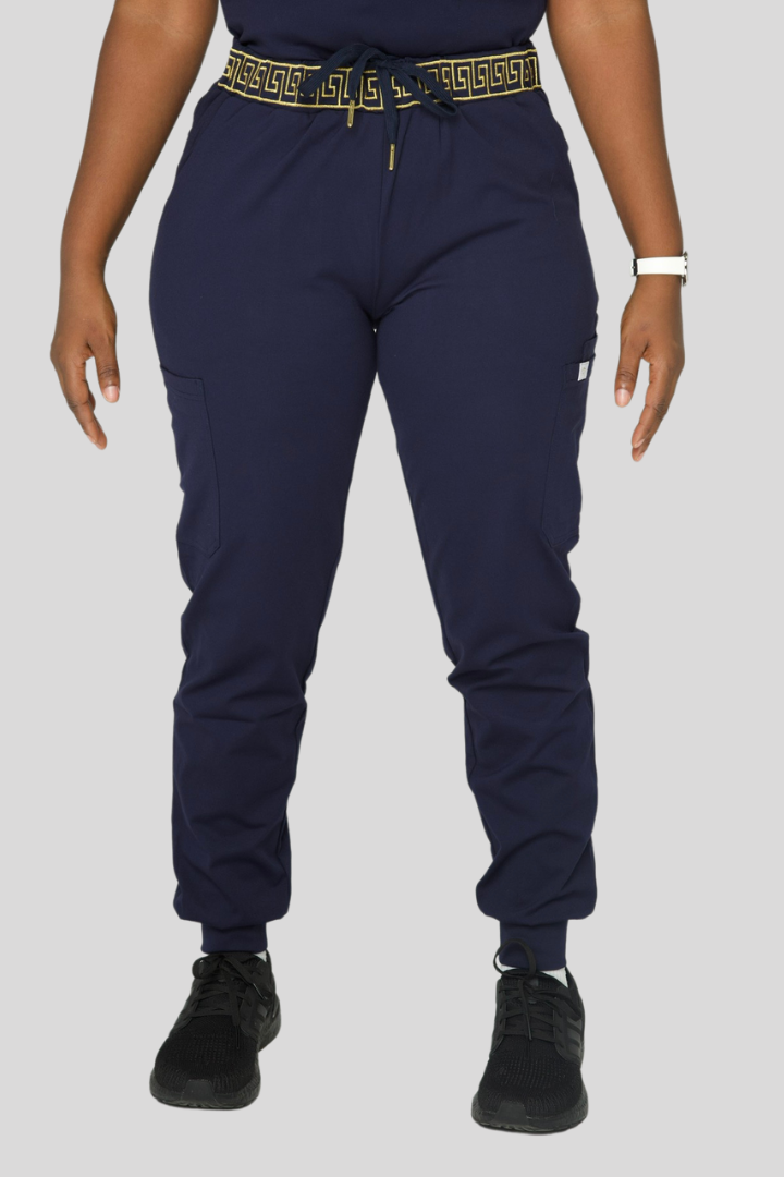 Kandake Jogger Scrub Pants - Navy Blue