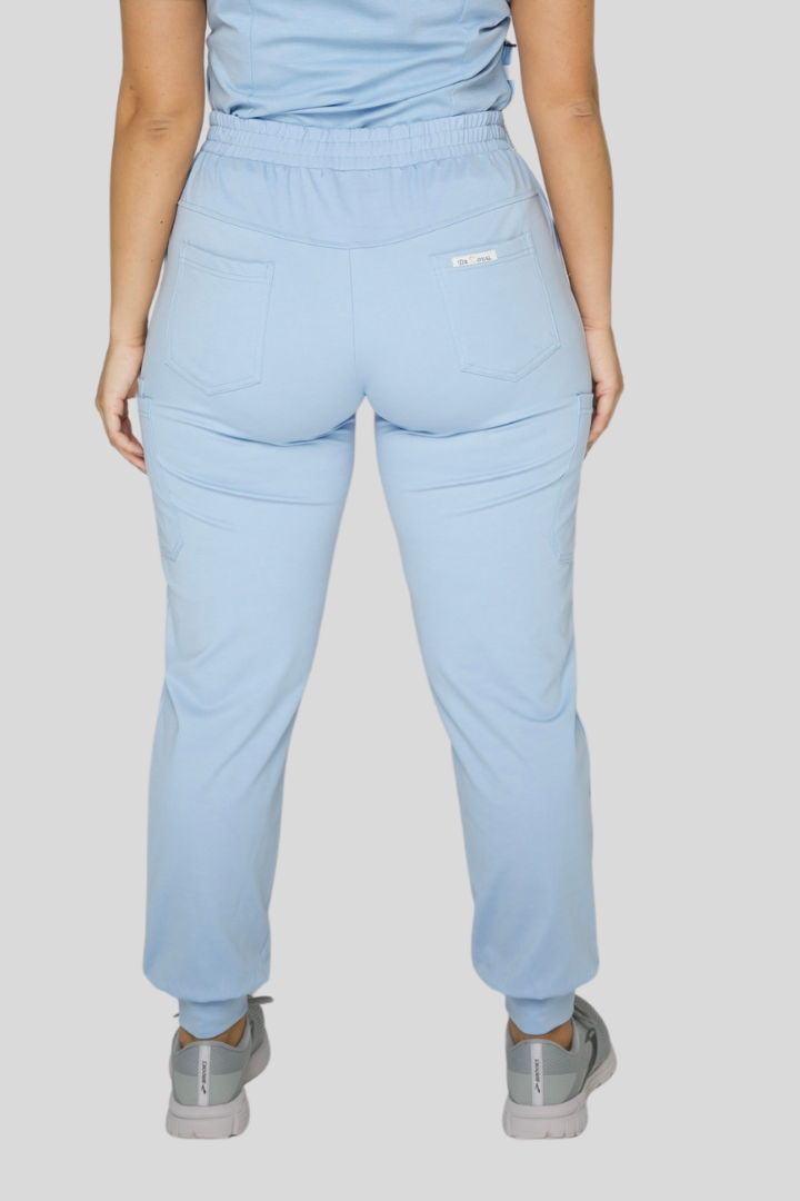 Kandake Jogger Scrub Pants - Ceil Blue