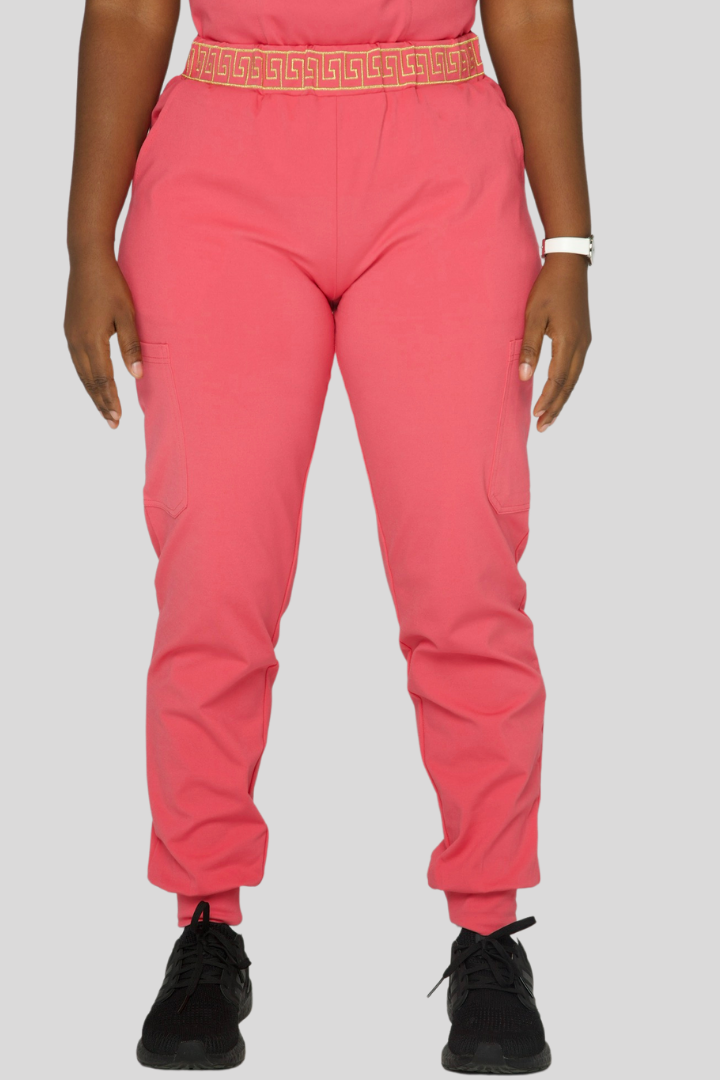 Kandake Jogger Scrub Pants - Pink