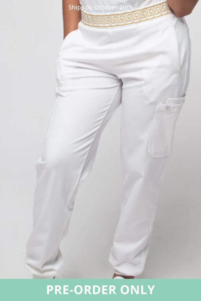 Kandake Jogger Scrub Pants - Off White