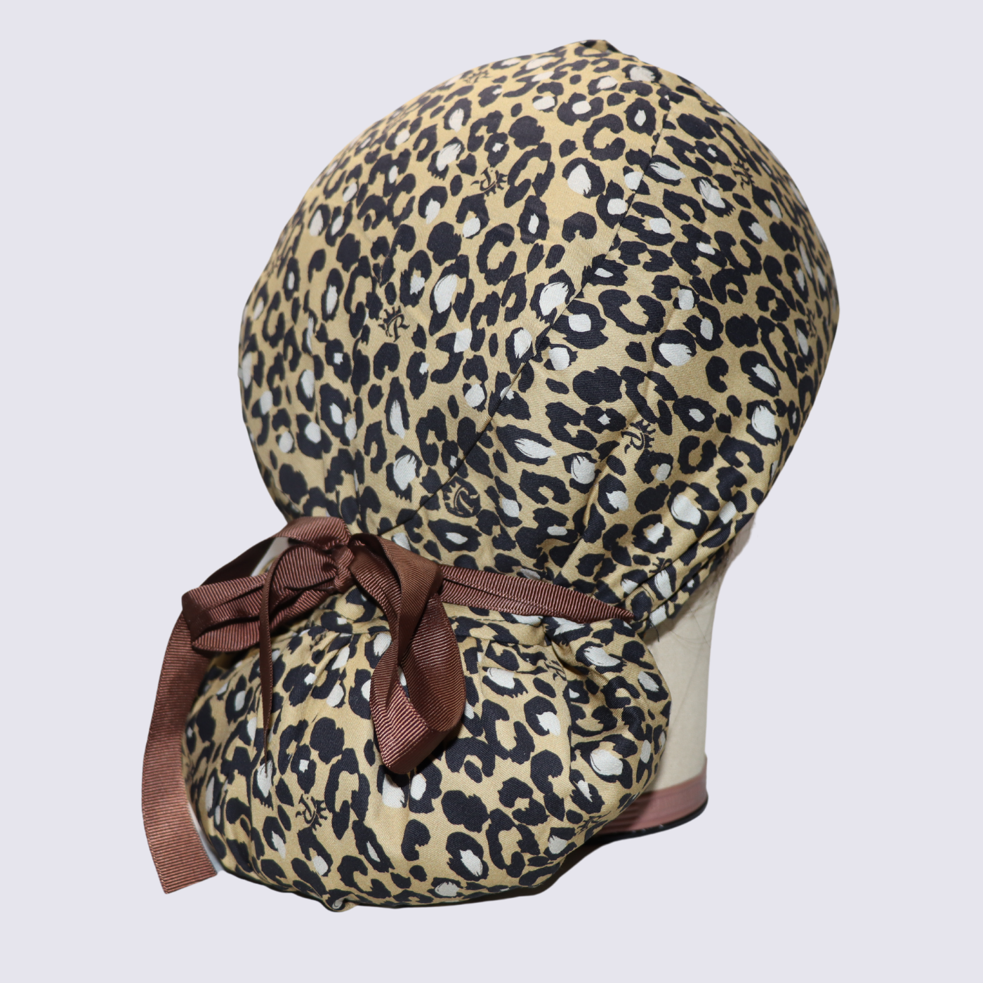 Cheetah Print Satin-Lined Scrub Cap